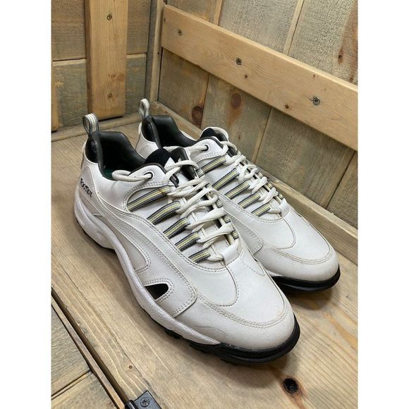 FOOTJOY Golf Shoes 9M GreenJoys 45439 Men's White Leather Soft Spike Cleats - Picture 2 of 7